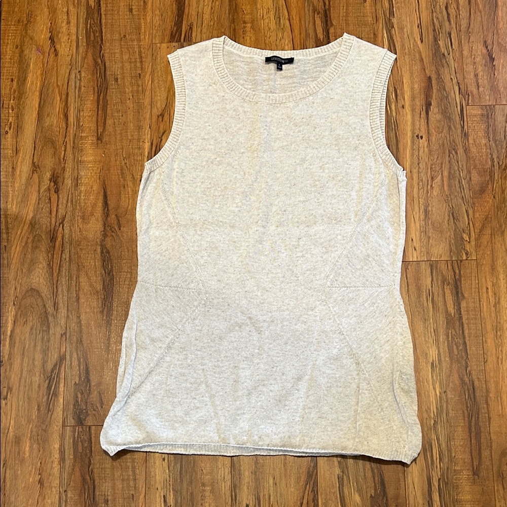 Lafayette 148 New York Oatmeal color sweater vest